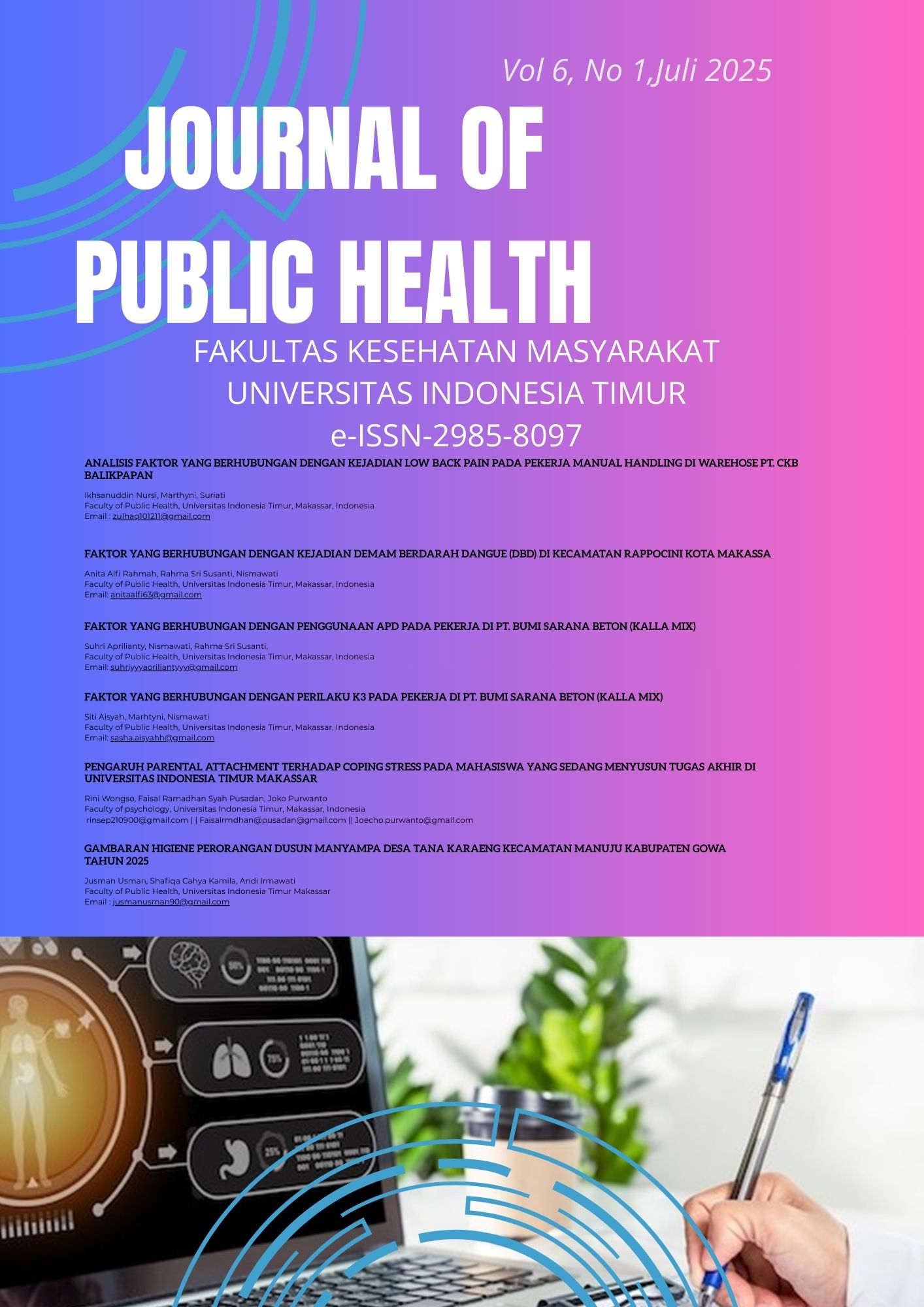 					View Vol. 7 No. 1 (2025): Jurnal Kesehatan Masyarakat periode Juli 
				